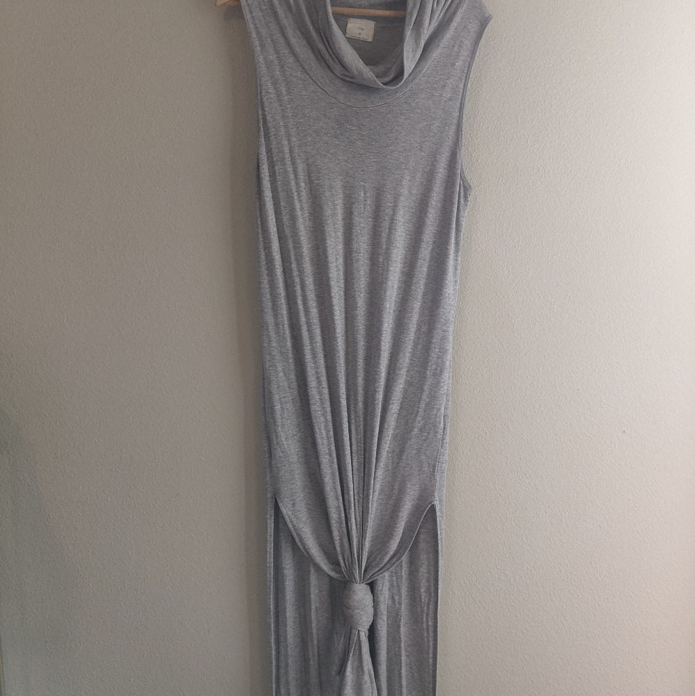 Anthropologie Tla Gray Sleeveless Cowl Tunic Dress